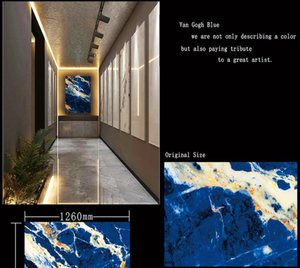 现代设计红色石灰华大理石平板瓷砖光滑表面聚氯乙烯材料用于酒店墙壁应用切割加工 - Product Image 4