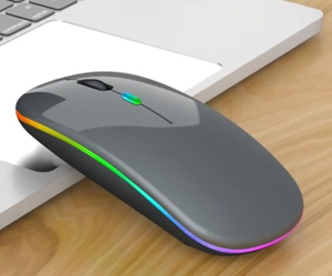 High Quality Wireless 2.4g Blue Tooth Thin Wireless Charging <b>Mouse</b> Led Light Game <b>Computer</b> Wireless Dual Mode <b>Mouse</b> - Product Image 1