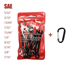 Set di 10 Chiavi <span class=keywords><strong>a</strong></span> Forcella Mini Metriche e Imperiali, Doppia Funzione <span class=keywords><strong>a</strong></span> <span class=keywords><strong>Stella</strong></span>, 4-11mm - Product Image 2