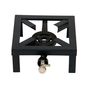 Cocina de Gas Compacta de un Solo Quemador con Marco Sólido y Llama Ajustable, para Uso Comercial, Camping y Jardín - Product Image 2