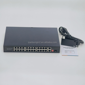 24 Port Fast Ethernet PoE <b>Switch</b> 2 Gigabit RJ45 Uplink 1 SFP Fiber Slot 300W Unmanaged Rackmount <b>Network</b> <b>Switch</b> - Product Image 1