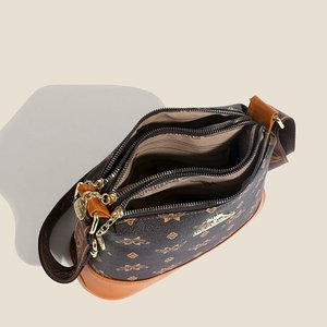 Nouveau sac imprimé de luxe pour femmes, sacs en cuir souple, sacs à bandoulière décontractés pour femmes, multicouches - Product Image 6