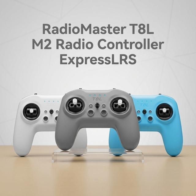 RadioMaster T8L M2 Radio Controller ExpressLRS 2.4G 10CH Transmitter X5 Hall Gimbal USB-C 18650 RC FPV Drone Quadcopter