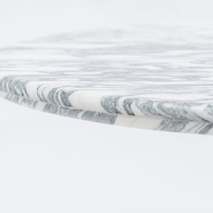 <span class=keywords><strong>Table</strong></span> à manger ovale allongée en marbre Arabescato, modèle Dream Home Iconic Notched Column, pour salle à manger de villa - Product Image 4