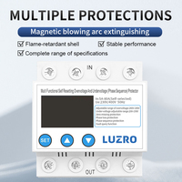 Protecteur de surtension et de sous-tension réglable à réinitialisation automatique LUZRO AC 80A avec écran LCD 380V 3P+N Protection contre la perte de phase
