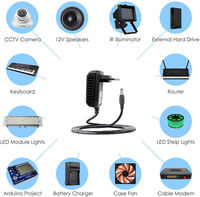 Adaptador de Corriente Alterna a Corriente Directa de 100-240 V CA, Transformador de 12 V 2 A para Tiras de Luces LED