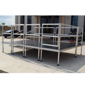 Plateforme de scène rétractable réglable en hauteur, scène portable en aluminium pour festival - Product Image 6