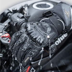 Nouveaux <span class=keywords><strong>gants</strong></span> de cyclisme d'<span class=keywords><strong>hiver</strong></span> en taslon, chauds et imperméables, à écran tactile, mi-doigts, coupe-vent, épaissis, en gros - Product Image 2
