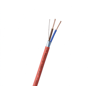 Cable de Alarma contra Incendios Blindado UL1423 UL1424, 2C 16AWG, Cobre Trenzado, Aislamiento de Silicona, Rojo - Product Image 1