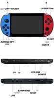 Console de jeux vidéo rétro Portable X12, avec écran HD de 5.1 pouces, lecteur de poche, et simulateur de jeu intégré, 3500 jeux inclus