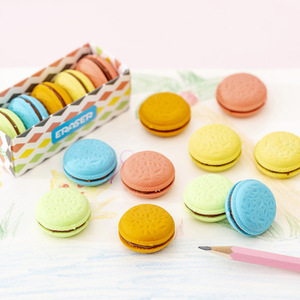 Gommes à <span class=keywords><strong>crayon</strong></span> <span class=keywords><strong>en</strong></span> <span class=keywords><strong>forme</strong></span> <span class=keywords><strong>de</strong></span> Macaron, 5 pièces, gommes caoutchouc - Product Image 3