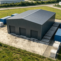 Entrepôt e-commerce à structure en acier préfabriquée au design moderne, résistant au vent jusqu'à 121 mph pour le tri logistique