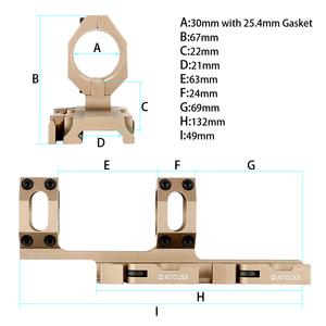 Ohhunt 1inch/30mm đường kính kép vòng cao Pro nhanh chóng tách bù đắp cantilever phạm vi gắn kết phù hợp với 21mm cơ sở - Product Image 2