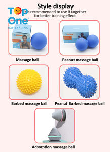 TopOne Double arachide Spiky pied boule de massage TPE PVC plantaire Fascia Relaxation soulagement de la douleur bâton boule rouleau - Product Image 4