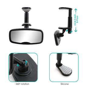Miroir de voiture pour bébé à clipser 360° °   Rétroviseur réglable pour siège arrière, fixation antidérapante, compatible avec la plupart des voitures, pour la sécurité des nourrissons - Product Image 5