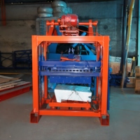 Machine à briques de ciment semi-automatique 4-40, équipement de fabrication de blocs creux en béton pour la construction (vente directe d'usine)