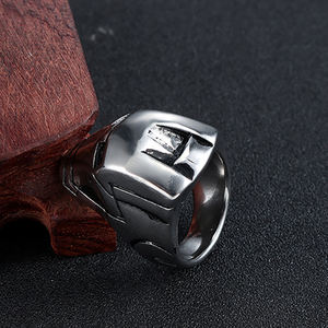 Joyería de acero inoxidable de alta calidad, anillos de Iron Man <span class=keywords><strong>Superman</strong></span> para hombres y niños, marca con logotipo personalizado - Product Image 4