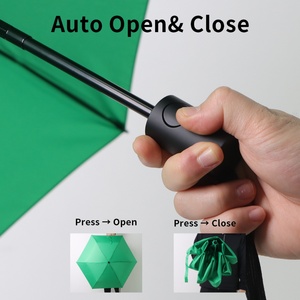 Compact Folding <b>Umbrella</b> Fully-<b>Automatic</b> Open Close Portable Travel Windproof Rain Sun Protection Stainless Steel Business Gifts - Product Image 5