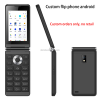 Ponsel Lipat Android 4G Kustom Odm, Layar Sentuh, Ponsel Cerdas Model Clamshell, Ponsel Lipat Layar Ganda, Keypad Android 4G untuk AS dan Israel