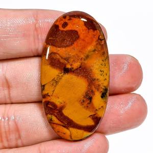 Par de Cabujones de Jaspe Australiano GPJ de 49.5ct, Gema de Cristal Natural de Primera Calidad con Propiedades Curativas, Corte Ovalado Pulido Único para Joyería - Product Image 2