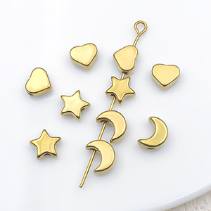 Cuentas espaciadoras <span class=keywords><strong>de</strong></span> <span class=keywords><strong>estrella</strong></span> inflada en tono dorado <span class=keywords><strong>de</strong></span> aleación <span class=keywords><strong>de</strong></span> zinc, accesorios celestiales para pulsera con <span class=keywords><strong>nombre</strong></span> <span class=keywords><strong>de</strong></span> bebé - Product Image 3