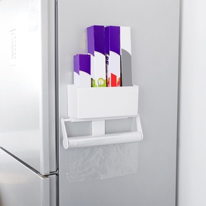 Plastic Wrap <b>Container</b> <b>Refrigerator</b> Rack Kitchen Magnetic Storage Rack for Household Fridge Side Wall Hanging Rack - Product Image 2