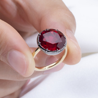 Bague en or véritable 18 carats avec rubis sang de pigeon Messi Gems MSR-1913, bijoux fins, bague solitaire pour femmes