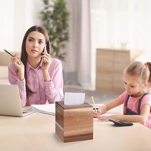 Couvercle <span class=keywords><strong>de</strong></span> boîte à mouchoirs carré décoratif pour la maison Support <span class=keywords><strong>de</strong></span> boîte à mouchoirs en bois d'acacia <span class=keywords><strong>Cube</strong></span> <span class=keywords><strong>de</strong></span> couverture <span class=keywords><strong>de</strong></span> boîte à mouchoirs en bois <span class=keywords><strong>avec</strong></span> fond coulissant - Product Image 6