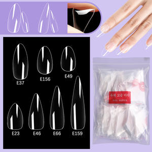 Puntas de <span class=keywords><strong>Uñas</strong></span> de Gel Suave, Estilo Francés, Almendradas, Transparentes, sin Rastro, en Forma de Gota de Agua, <span class=keywords><strong>Precio</strong></span> de Fábrica al por Mayor - Product Image 2