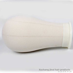 หัวหุ่นพลาสติกสำหรับจัดแต่งทรงผม แบบผ้าใบ สามารถเสียบเข็มได้ พร้อมฐานตั้งโชว์วิกผม ขนาดใหญ่พิเศษ ยี่ห้อ HUAYANG - Product Image 5