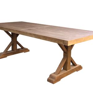 Mesa de Cocina Estilo Francés, Mesa de Comedor Cuadrada Rústica de Madera Maciza Antigua para 10 Personas, Ideal para Eventos - Product Image 2