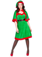 Erwachsenen-Kostüm für Weihnachten, TV und Film, Unisex, Rot+Grün, Polyester-Röcke, Faschingskostüm für Party, Feier, Bühnenshow, Karneval