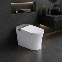 WC intelligent avec certification WaterMark pour l'Australie, en céramique, à poser au sol, avec siège de bidet chauffant et chasse d'eau automatique à capteur