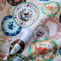 Tissu sergé 100 % polyester KUANGHENG, imprimé rétro chinois, doublure souple pour costumes, vestes et sacs, vendu au mètre