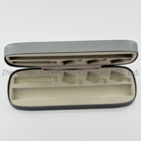 Porte-stylos injectables vide avec compartiments, options multicolores, boîte robuste pour stylos métalliques V1-V3, en plastique PU, personnalisable