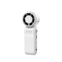 Ventilateur portable pliable haute vitesse AntarcChill, mini ventilateur turbo rechargeable à suspendre au cou, ventilateur électrique portatif