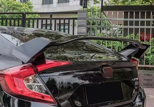 Welta Prêt à expédier Kit carrosserie de haute qualité Aileron arrière extérieur de voiture Rail d'aileron Aileron de toit pour Honda Civic 10ème berline 2016-2020 - Product Image 6