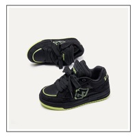 Marque personnalisée de luxe fantaisiste Skateboarding Sports décontractés Baskets en caoutchouc à lacets avec design bas Chaussures de skateboarders pour hommes