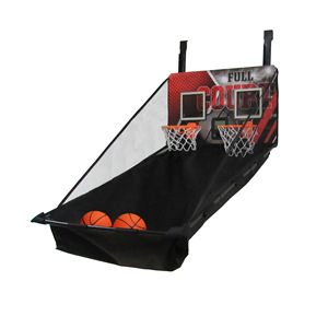 رف شلال لكرة السلة صغير بشخصين لعبة الرماية الداخلية للأطفال مع طوق باب معلق معدات ملعب كرة تنس رف - Product Image 1