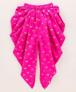 Tenue ethnique élégante pour filles Twisha, haut imprimé associé à un pantalon palazzo à motif original en orange et moutarde (6 mois à 14 ans) - Product Image 2
