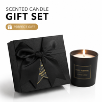Boîte cadeau en carton rigide écologique de luxe personnalisée, laminée mat, imprimée en sérigraphie, pour bougies en cire de soja