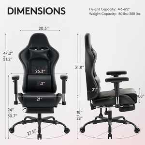Silla de Juego Individual con Envío Gratuito, Diseño <span class=keywords><strong>Secret</strong></span> <span class=keywords><strong>Lab</strong></span>, Silla Giratoria con Reposabrazos 2D y Mecanismo Funcional - Product Image 2