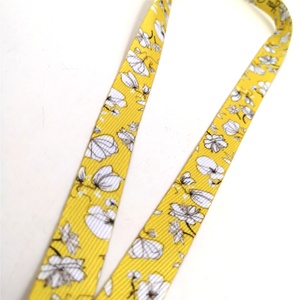 Lanière simple faite sur commande de polyester jaune avec le support durable - Product Image 2