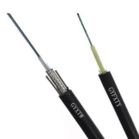 Câble de tube central extérieur UKCC GYXTW 12 fibres avec armure PSP et 2 fils en acier parallèles IEC YD/T 769