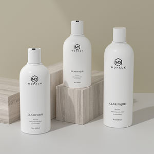 Vente flash 300ml 400ml 500ml Nouveau design personnalisé Bouteille de shampooing et d'après-shampooing cylindrique vide en plastique PET avec bouchon à <span class=keywords><strong>disque</strong></span> - Product Image 1