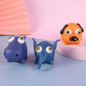 Newest Squeeze Eyes Pop Animal <b>Fidget</b> Stress Relief Toys Popping <b>Keychain</b> Party Favors Boys Girls PU Custom Color Custom Logo - Product Image 4