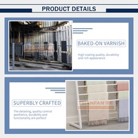 Présentoir de tapis promotionnel simple en forme d'échelle, structure métallique robuste, support suspendu pour échantillons de tissus