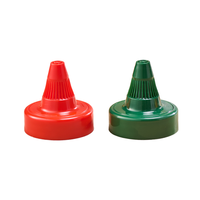 Capuchon compte-gouttes en plastique de 38 mm avec couvercle, capuchon à presser pour sauce tomate, capuchon pour bouteille de ketchup, bec verseur pour colle, couvercle de bouteille