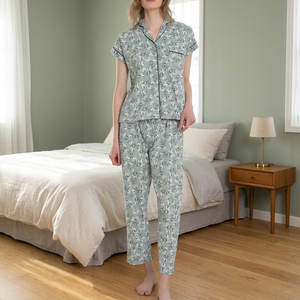 Pyjama classique à boutons pour femmes Vêtements de nuit confortables - Product Image 3