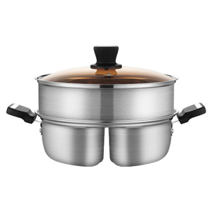 หม้อสแตนเลสสำหรับนึ่งและต้ม ขนาด 4.1 ลิตร-10 ลิตร พร้อมฝาและหูจับ - Product Image 1